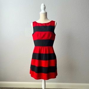 B. Darlin red and black horizontal striped dress size 11/12 (large)